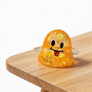 TPR Maltose Ghost Squishy Toy Kawaii Sticky Squeeze Fidget Stress Relief ASMR Sensory Toy TikTok Viral Desk Decor Party Favor Gift For Kids Teens Adults Cute Mochi Squishies Slow Rebound Anxiety Relief Toy Halloween Ghost Decompression Toy