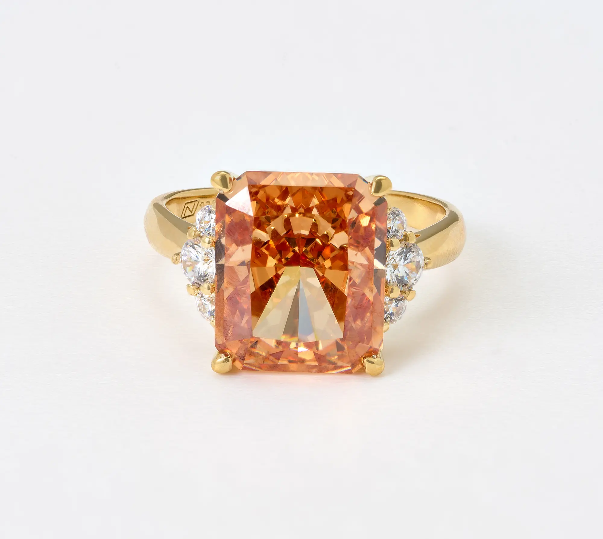 Diamonique_Bold Multi-Stone Ring, Sterling Silver