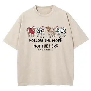Follow The Word Not The Herd Christian Washed T-Shirt