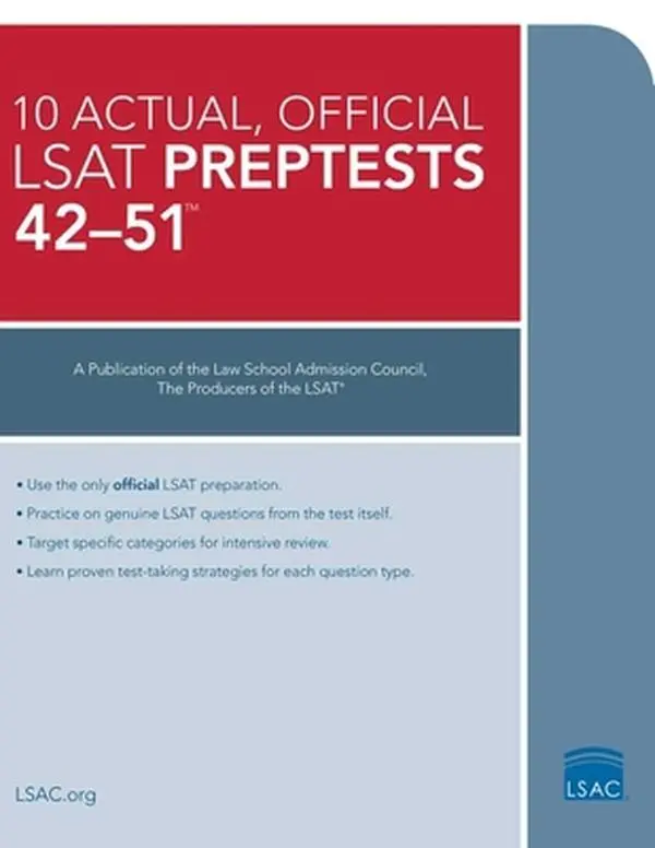 USED Book - 10 Actual, Official LSAT Preptests 42-51: (Preptests 42-51) by Council, Law School Admission (Paperback) - english