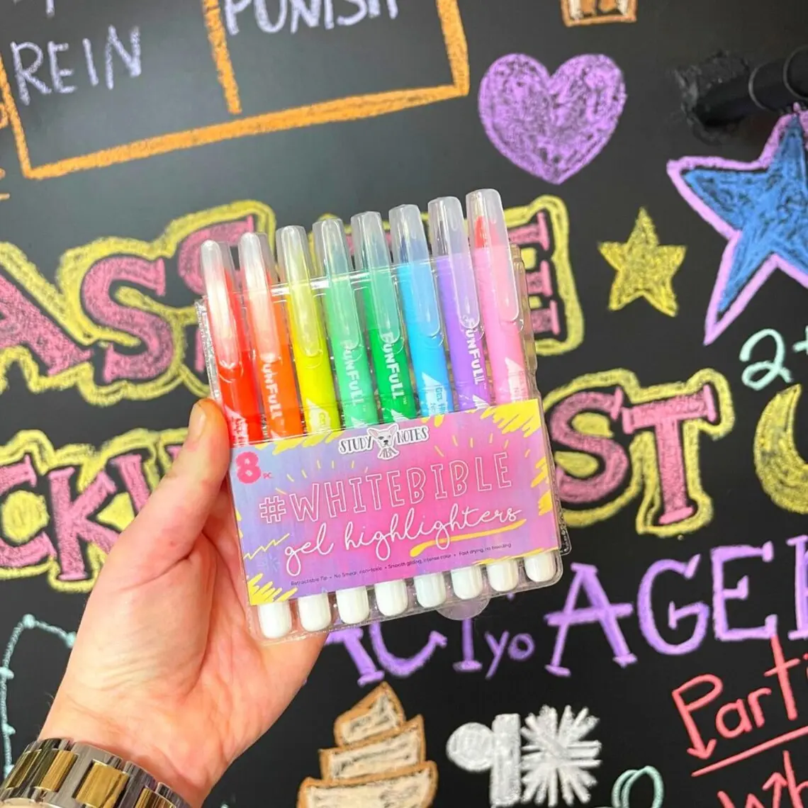 White Bible Gel Highlighters | No Bleed or Smear | Study Highlighters | Cooper Textbook Highlighter | Fast Dry Highlighters Set | BCBA Exam