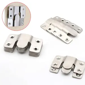 Stainless Steel Heavy-Duty Mounting Brackets, Embedded Interlocking Hooks, Screw Buckle Kit, Corrosion-Resistant Wall Hardware, Sturdy Bracket