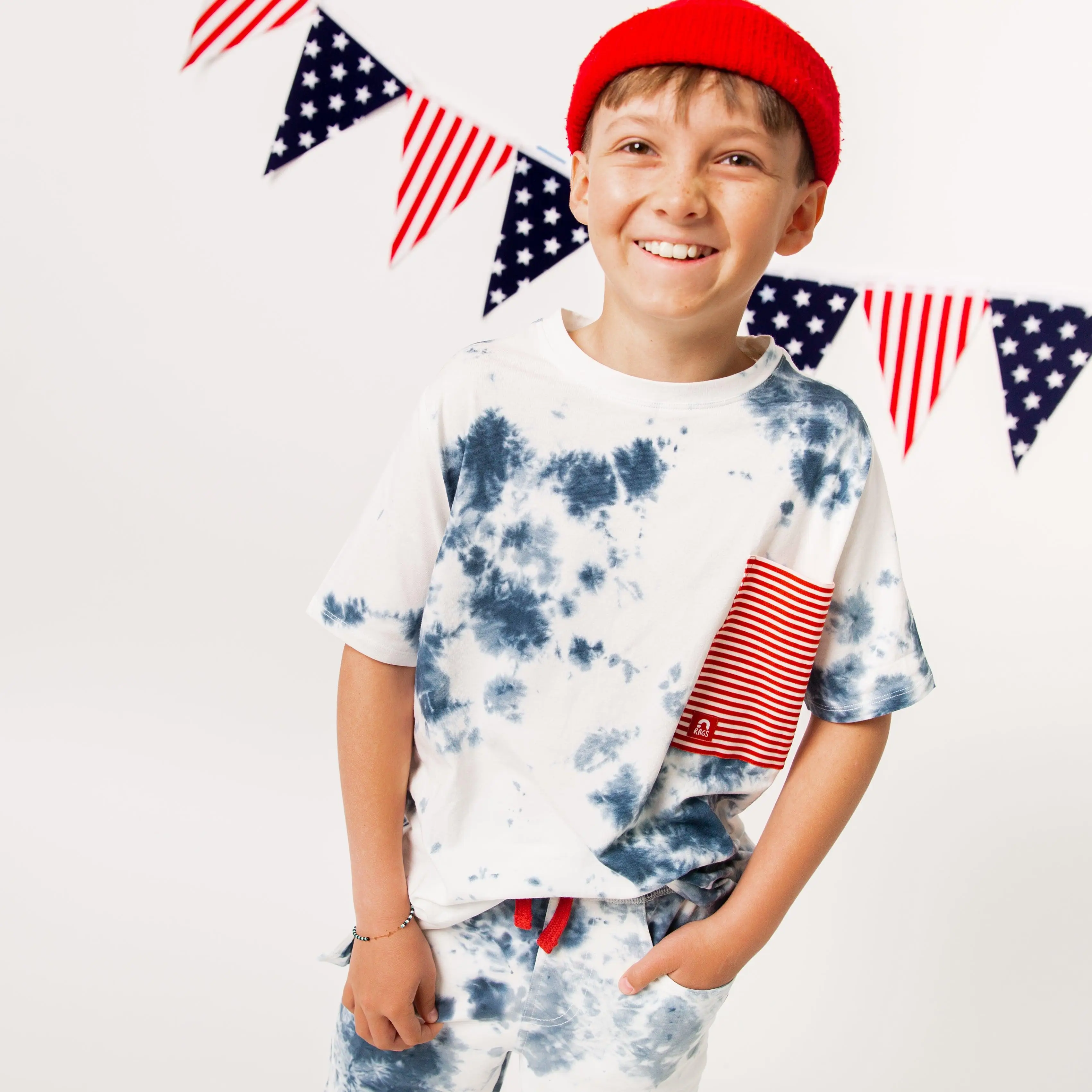 Drop Shoulder Tee - Cloud Tie Dye