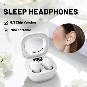 Mini invisible Bluetooth earphones,wireless sleep noise cancelling earphones,high fidelity sound quality, mini size,high-definition LED screen display, ultra long battery life, immersive music, suitable for sleep, work, fitness, gaming earphones minisleep