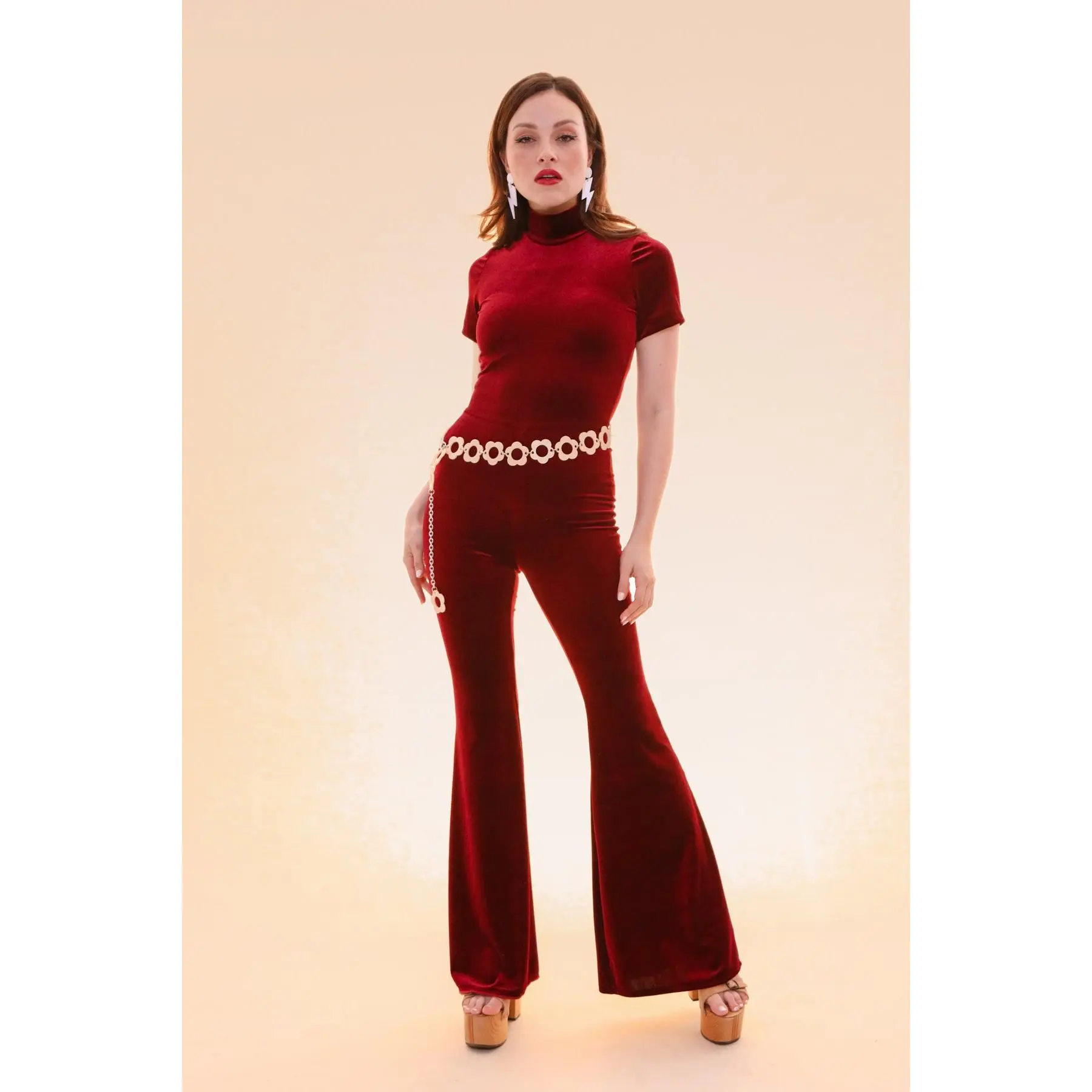 Jagger Jumpsuit in Maroon