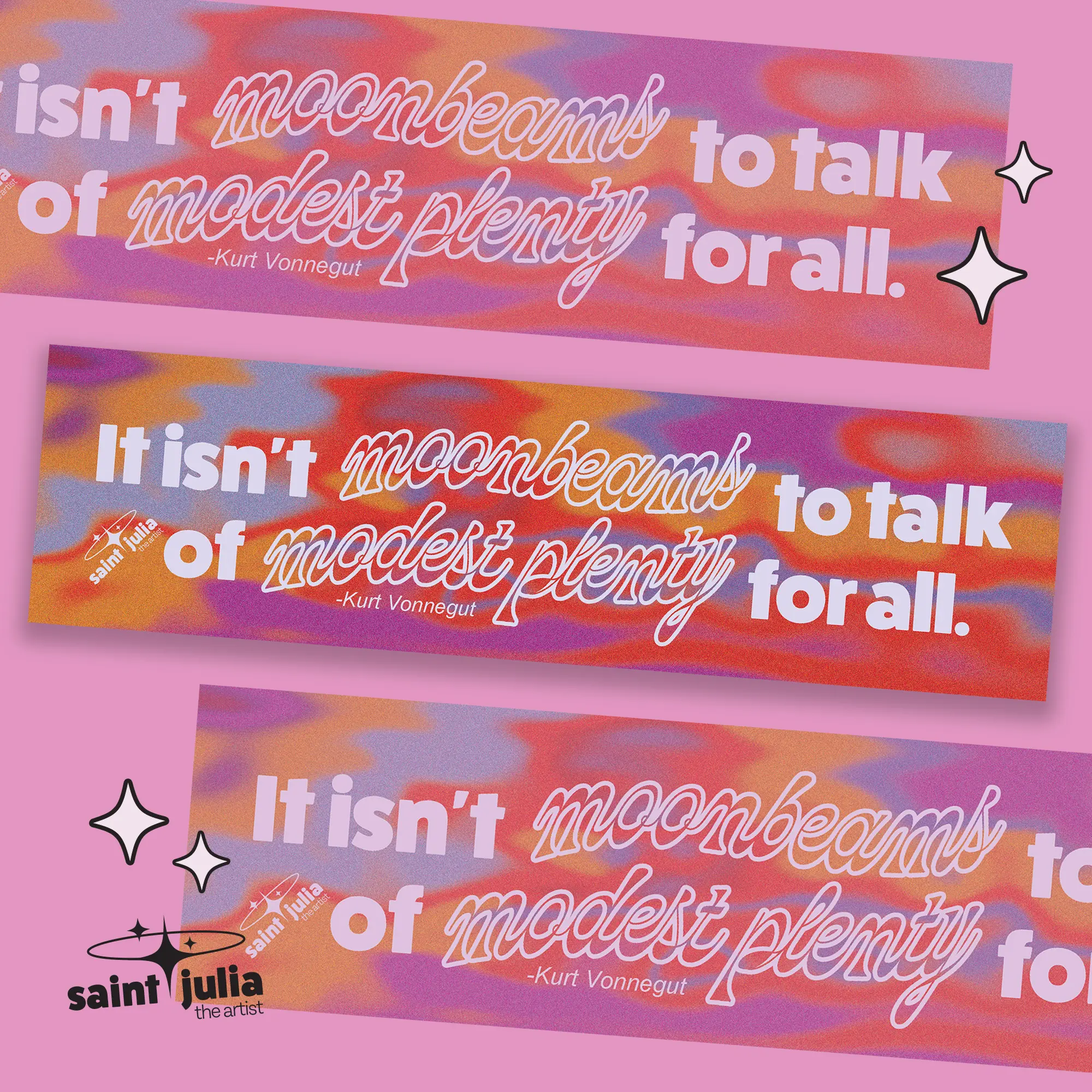 Kurt Vonnegut Leftist Quote Bumper Sticker