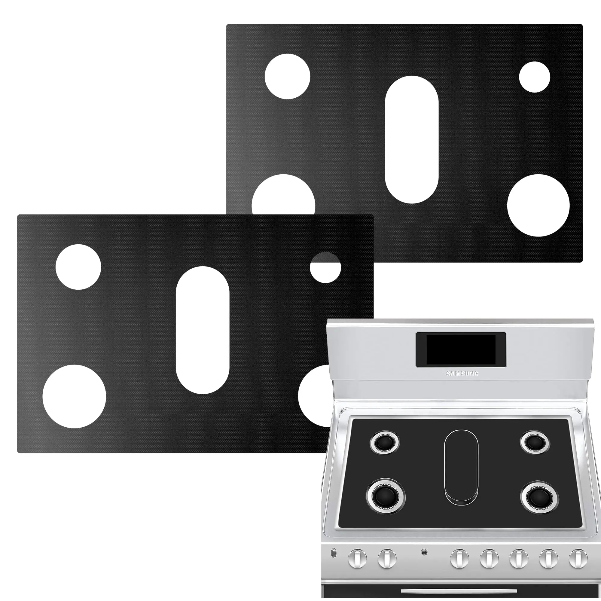 Stove Guard For Gas Stoves Top Protector  Burner Liners Non-stick And Easy To Clean 2 Pack