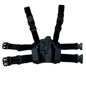 Universal Tactical Leg Holster with Magazine Pouch, Quick Release Adjustable Thigh Mount, Non-Waterproof Acetate Fabric, Suitable for Standard Issue Handguns