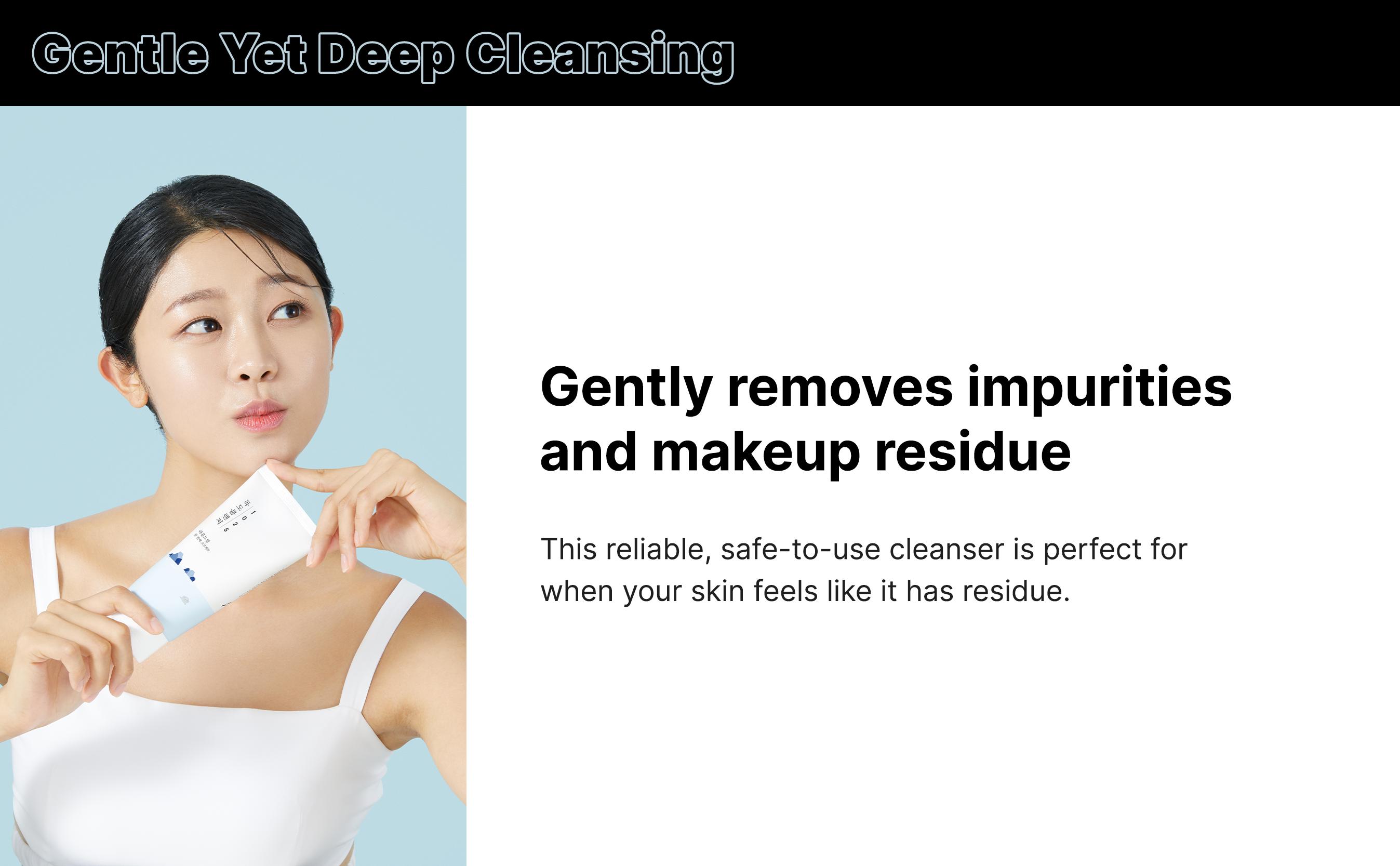 ROUND LAB 1025 Dokdo Cleanser 40ml Travel Size Facial Wash for Combination All Sensitive Dry Normal Skin Low Acidic pH Gentle Cleansing