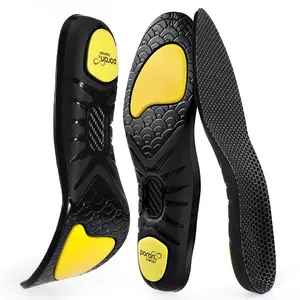 XINIFOOT Soft Poron Arch Support Insoles with Carbon Fiber Shell - Shoe Inserts for Heel Pain Relief, Shock Absorption, Cushioning
