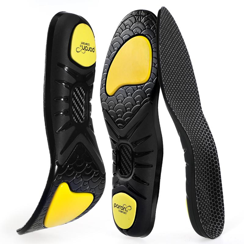 XINIFOOT Athletic Arch Support Insoles for Men & Women, Carbon Plate, Soft Foam Cushion, Shock-Absorbing Top Cover, U-Shaped Heel Hold, EU 35-36, Free Cut for Running, Hiking, Football Shoes, All-Seasons Use