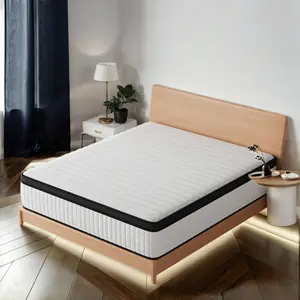 MRH 12-inch Twin Full Queen king Mattress PocketMedium Firm Hybid Mattresses In A BIsolation Cool SleepAnd PressureSpring For MotionRelief,CertiPUR-US