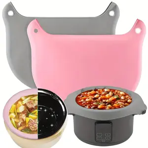 Slow Cooker Silicone Liner, Reusable Food Grade Safe Insert Pad for 7-8 Quart Oval or Round Slow Cookers, Dishwasher Safe, Slow Cooker Accessories