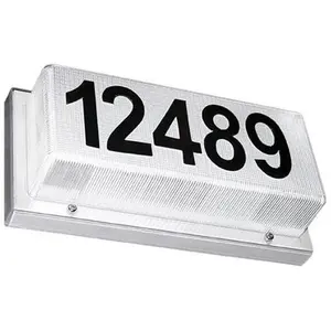 Dabmar Lighting  Illuminated Address Box, White Illuminated Address Box, White, Address Light, Cast Aluminum