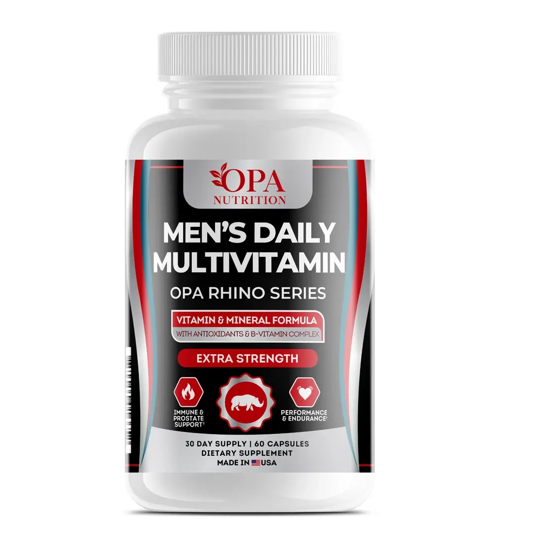 OPA Rhino Ultra Multivitamin for Men – Daily Energy & Vitality Support – 60ct