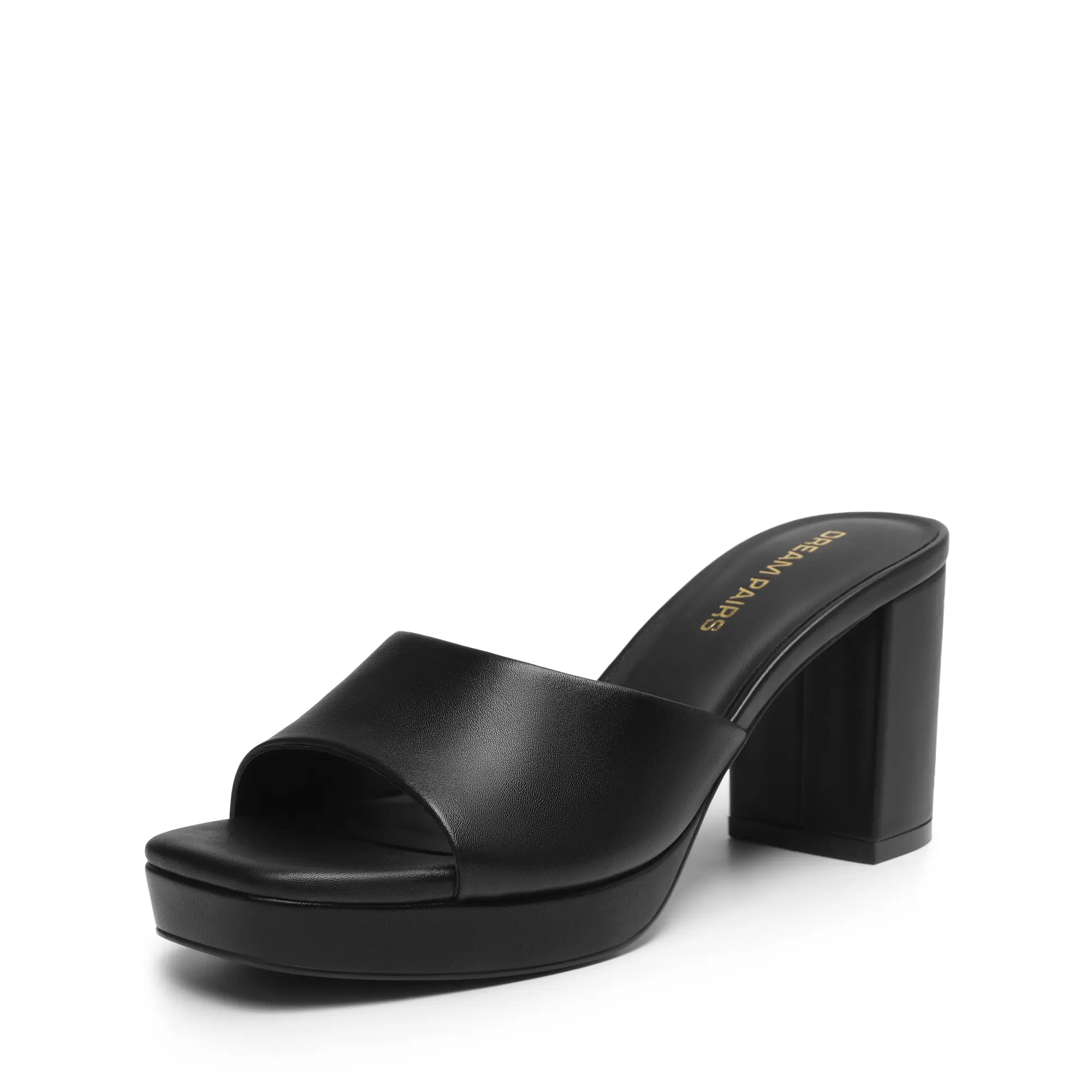 Dream Pairs Women's Y2K Platform Heeled Slide Sandals – Square Toe Slip-on Heels, Cloud-Cushion Insole, Feather-Light Lift, Anti-Slip Chunky Sole, Summer Street Chic,summerwins,summeroutfits,vacationoutfits,beachoutfits