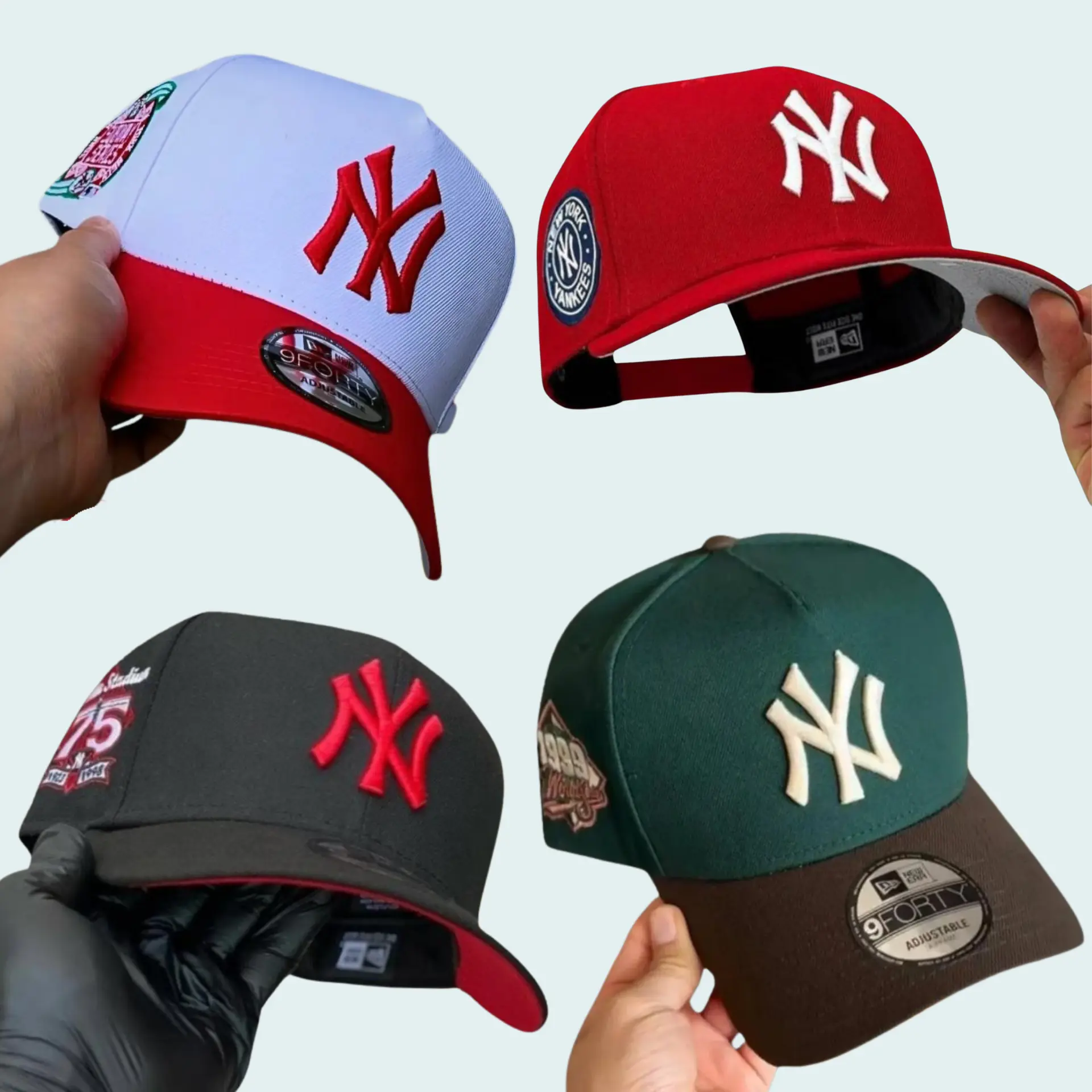 New Era MLB NY Yankees LA Dodgers Premium Curved Brim Baseball Snapback – Adjustable 9FORTY Hat for Men Women, Embroidered Team Graphics, Classic Baseball Streetwear, Outdoor Lifestyle Essential, USA 2026 Edition