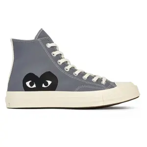Converse Chuck Taylor 70 Black Heart High Top Grey AZ-K122-001-1 Men's Fashion Shoes New