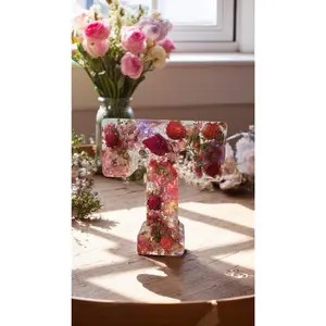 Light Up Letters | Custom LED Resin Letter with Dried Flowers | New Home Gift Ideas | Illuminated Letters | Pressed Flowers | LED Letter