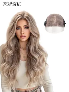 Topshe 13x6 Silk Lace Frontal Wig, Medium Part Pixie Cut, Long Curly Hair, Lightweight Breathable, Natural Hairline, All Seasons