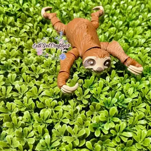 Baby Sloth Articling Figurine | 3d Printed Desk Decoration - Adorable Charm for Home or Office decor.