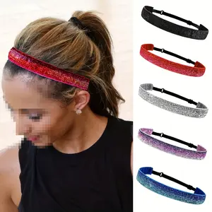 5pcs Elastic Headband Non slip Headband, Women's Flash Fashion Headband, Yoga Sports Headband