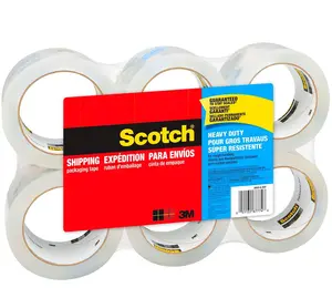 Scotch Heavy Duty Shipping Packaging Tape, 1.88 in x 60.15 yd, 6 Pack