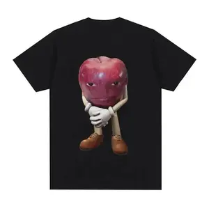 Funny Me Asf Apple With Face Meme T Shirt Unisex Fashion High Quality T Shirts Men Retro Casual Short Sleeve T-Shirt Tops Golf Gift T-Shirt For Men And Women