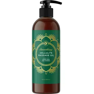 Smoothing  Massage Oil - Cellulite Oil for Microcirculation and Body Contouring - Vegan Non GMO & Gluten Free (8 Fl Oz)