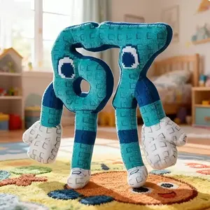 Digital 67 Plush Toy, Unique Design, Pixel Pattern, Perfect Gift for Game Fans, Fun All Seasons Present, Soft Stuffed Animal, Soft Huggable