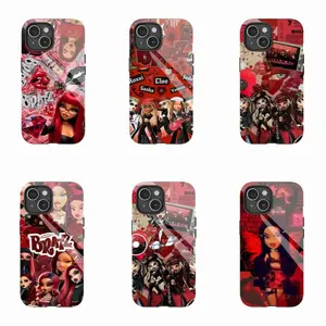Bratz Gothic Red Phone New Fashion|Y2K Aesthetic, Trendy Cartoon Design, Protective Shockproof Cover| For iPhone 17 Pro Max 16 15 14 13 12 11 for Samsung S21 S22 S23 S24 S25 Phone Case an excellent choice for Halloween, Christmas and Thanksgiving.