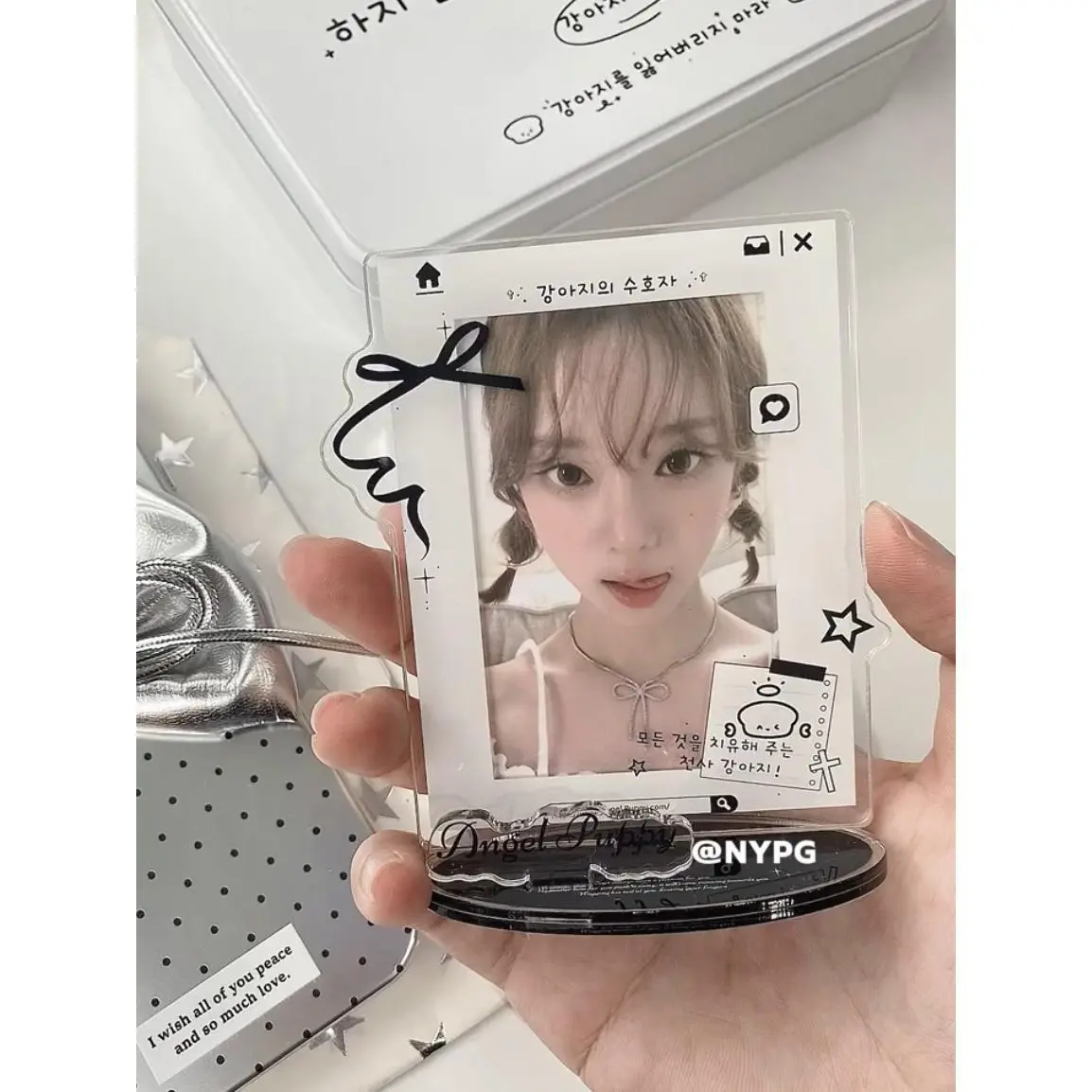 Ballet 3-inch Photo Frame Kpop Photo Card Holder Idol Photo Album Stand Display Cards Collection Storing Frames Papelería Kawaii