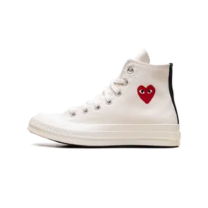Chuck Taylor All Star 70 High "Comme des Garcons PLAY - Small Red Heart Beige" AZ K129 001 2