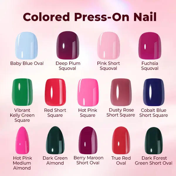 UNA GELLA 32PCS Colorful Press On Nails, Gel Fake Nails in Almond & Short Square Shapes, Full Cover Nail Tips, Trendy DIY Manicure Kit for Women tiktokshopbacktoschool