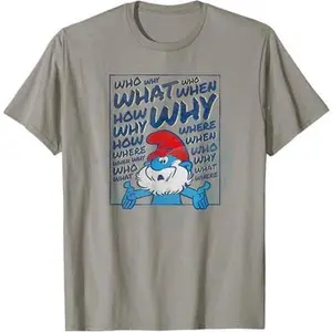 The Smurfs Papa Smurf Who What Why T-Shirt
