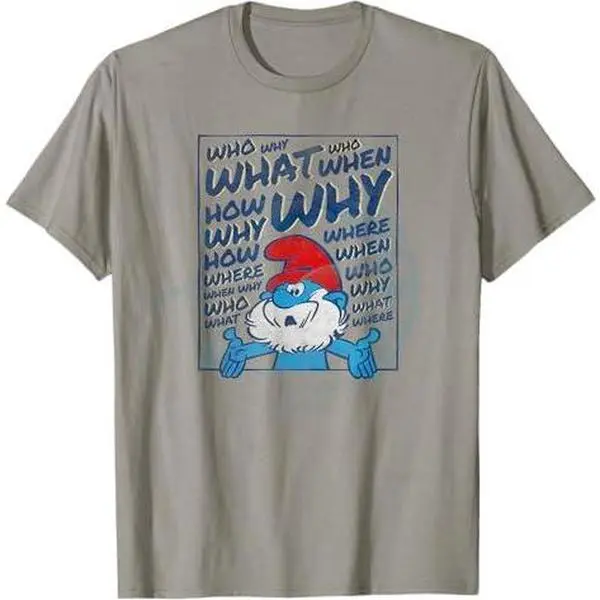 The Smurfs Papa Smurf Who What Why T-Shirt