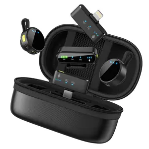 NEXXT Wireless Lavalier Microphone With Charging Case - 100M Transmission Range Noise Reduction Mode for iPhone, iPad, Android, Camera Audio - iPhone Mic Crystal Clear Recording with USB-C for Content Creators