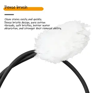 Saxophone Bent Neck Dual-Head Nylon Cotton Cleaning Brush 50cm, Saxophone Maintenance Tool, Durable Musical Instrument Cleaner