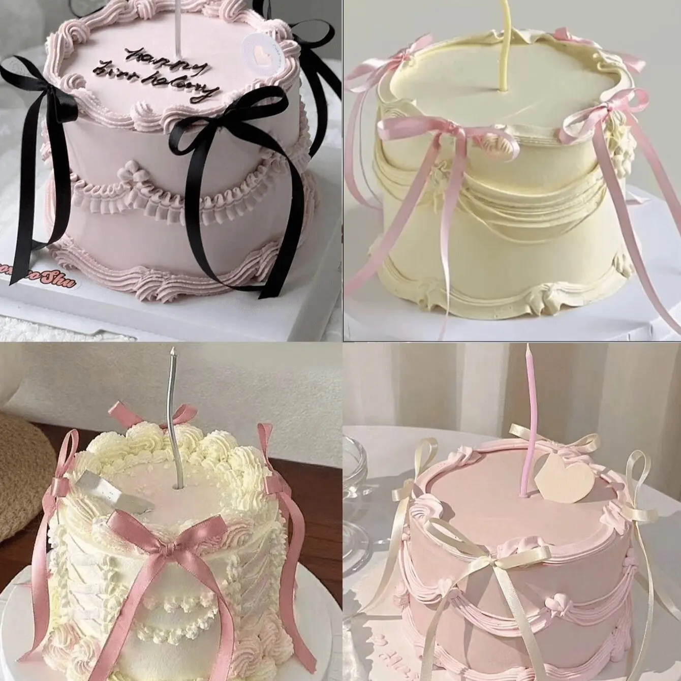 Silk Ribbon Bow Cake Decoration Set, Graduation Wedding Birthday Party Table Decor, Ballet Theme Bow Silk Ribbon Cake Topper, Birthday Cake Decorations, Cake Bows, Birthday Cake Toppers