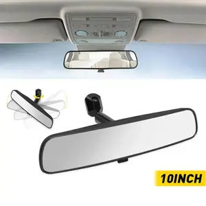 10-Inch Universal Interior Rearview Mirror – Wide-Angle, Anti-Glare Car Mirror for Enhanced Visibility – Easy Clip-On Installation for Sedans, SUVs & Trucks