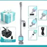 Hygger UL Certified 5-in-1 Automatic Electric Aquarium Gravel Vacuum Cleaner - 1tap Water Change, Siphon, Sand Waste Remover, Algae Remover, Detachable Head, Wet Hand Safe, 11.4"-40.5" Tubes, 360gph Flow, 4.92ft Lift for Freshwater Saltwater Tanks