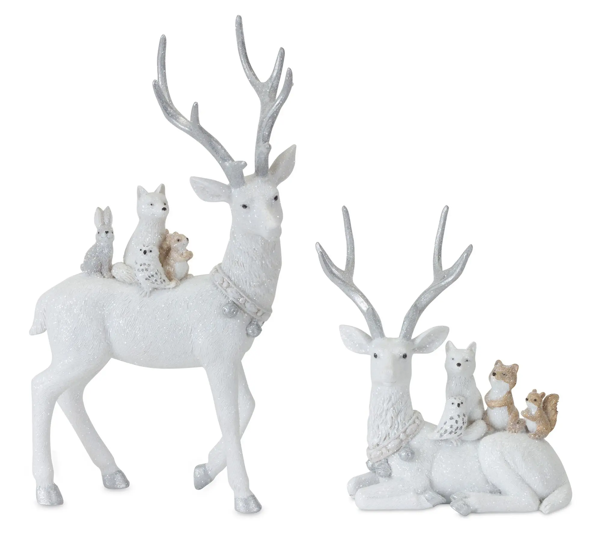 Melrose Winter Deer Figurine (Set of 2)