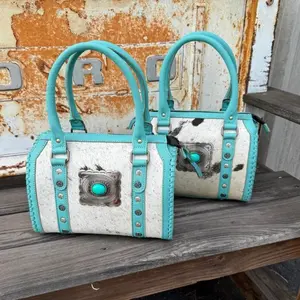 Cowhide Turquoise Concho Speedy