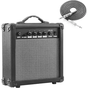 Electric Guitar Amp 20 Watt Amplifier Portable Amp with Headphone Input  Powe Including Professional Noise Reduction  (Black)