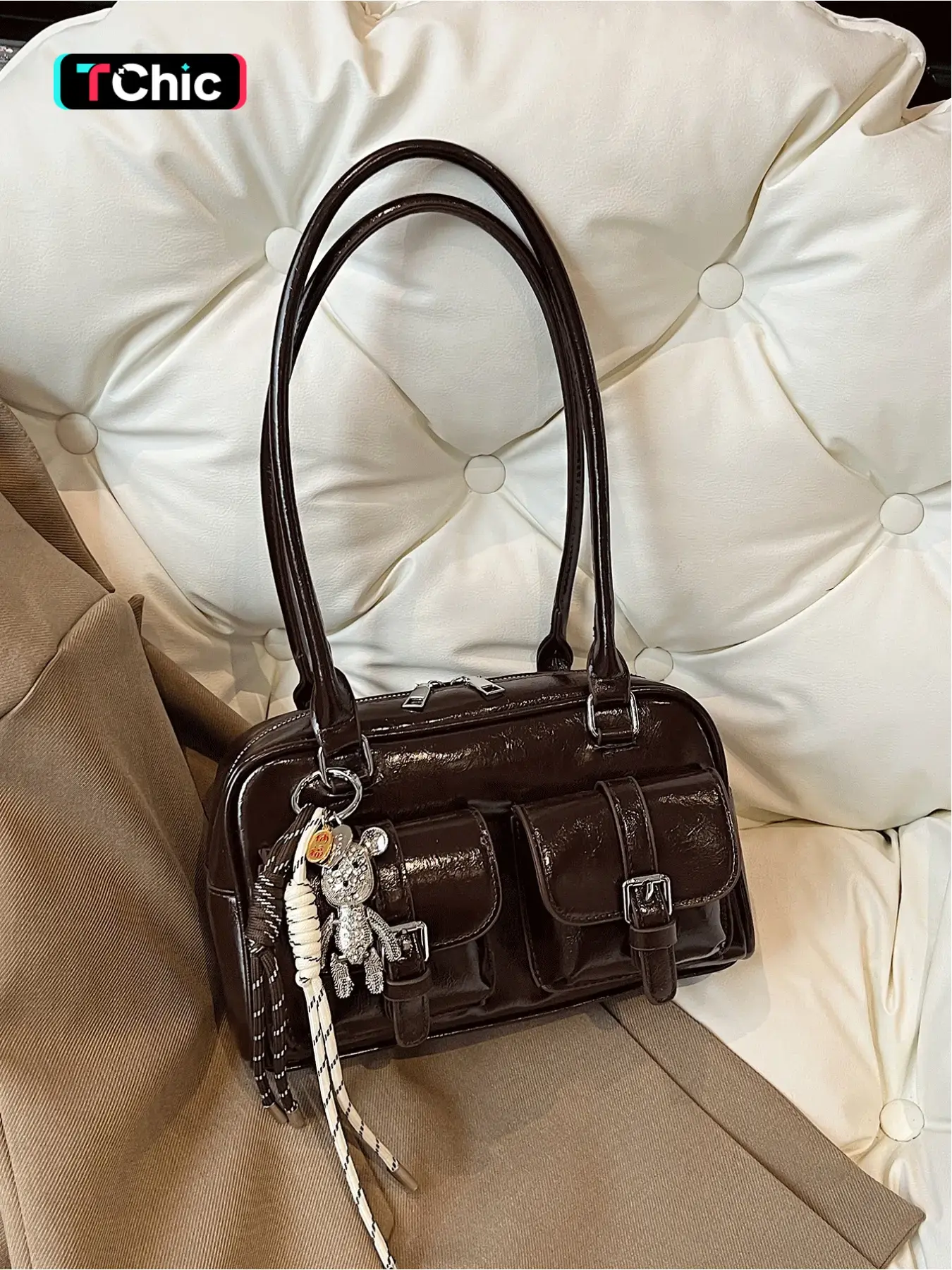 Women's Fashionable Plain Color Crossbody Bag, Stylish Crossbody Bag, Casual PU Leather Zipper Shoulder Bag for Work & Daily Used, Trendy Versatile High-quality Daily Commuting Bag, Casual Commuter Bag