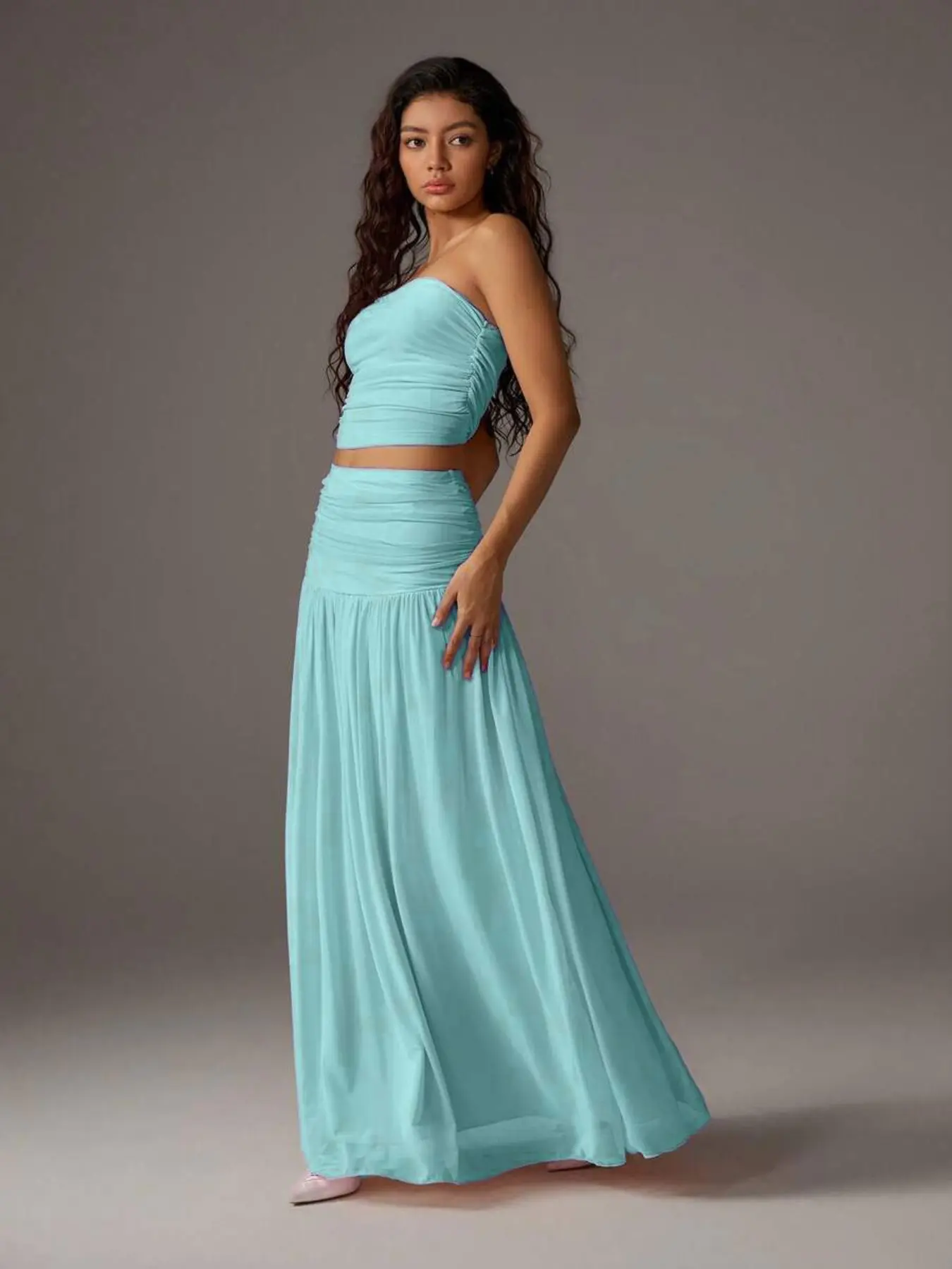 rose gold beach bridesmaid dresses Long Faviana Prom Dress with Sheer Corset main image 1