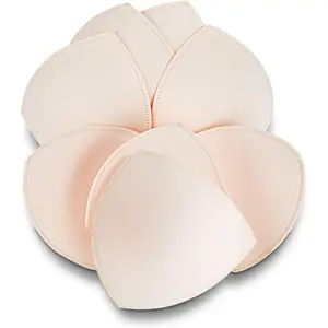 Bra Inserts 4 Pairs, Bra Pads Sewed Stitched Removable for Sports Bra B/C, C/D & D/E Cup Optional