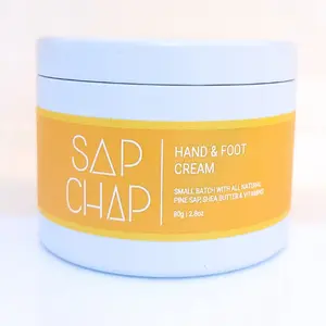 Sap Chap Hand & Foot Cream - All-Natural Whipped Moisturizer for Dry Skin & Cracked Feet - 80g - Chemical-Free, Preservative-Free, Handmade in Small Batches