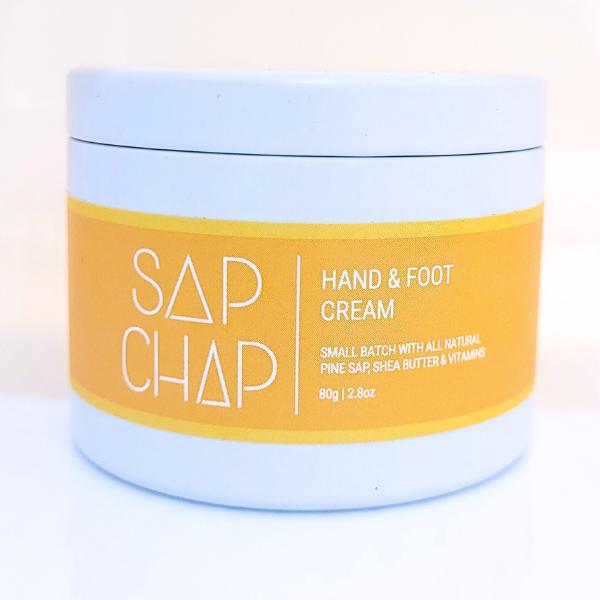 Sap Chap Hand & Foot Cream - All-Natural Whipped Moisturizer for Dry Skin & Cracked Feet - 80g - Chemical-Free, Preservative-Free, Handmade in Small Batches