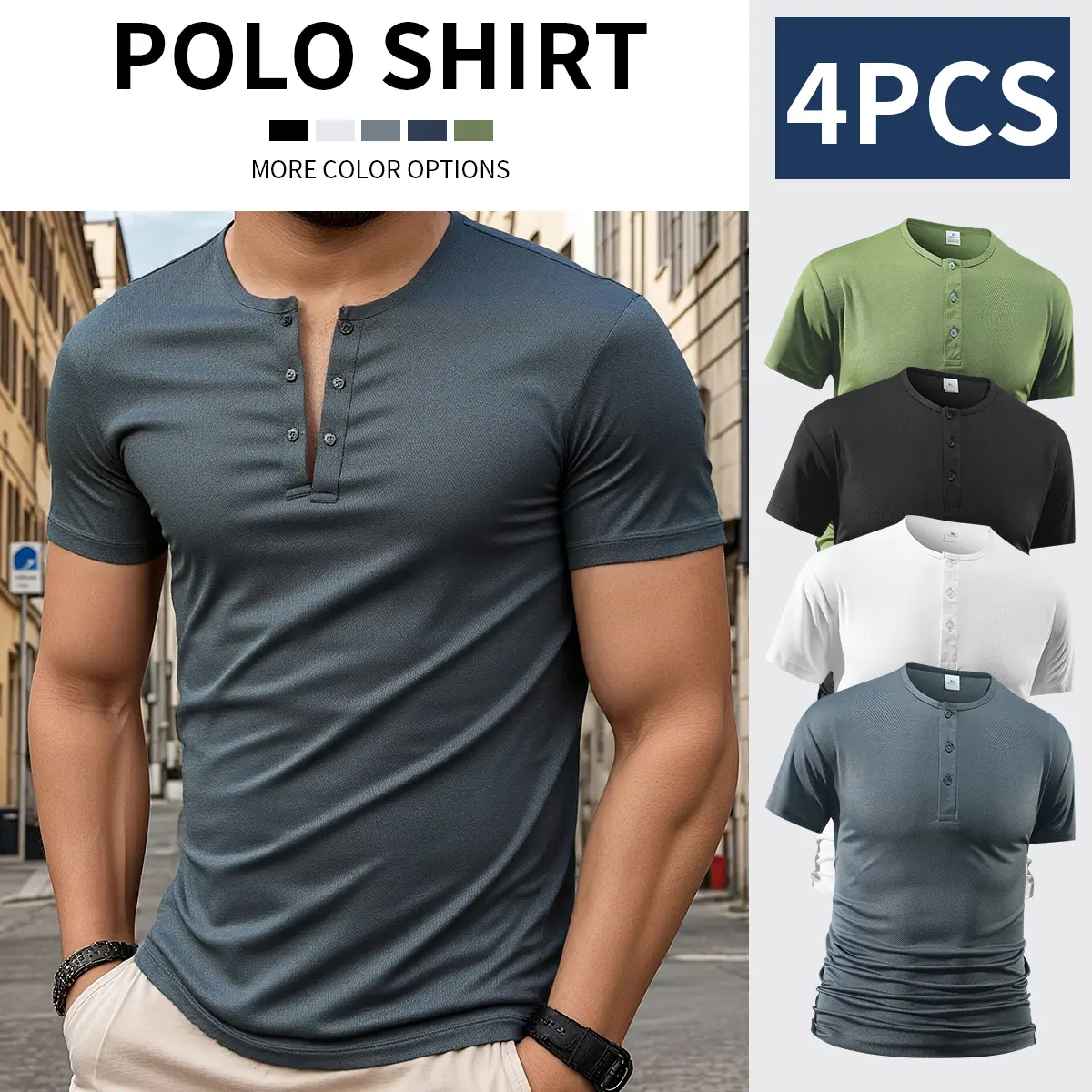 Gray + White + Black + Green